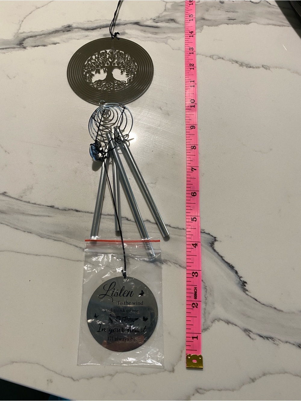 Tree of Life Silver Wind Chime - Picture 4 of 9